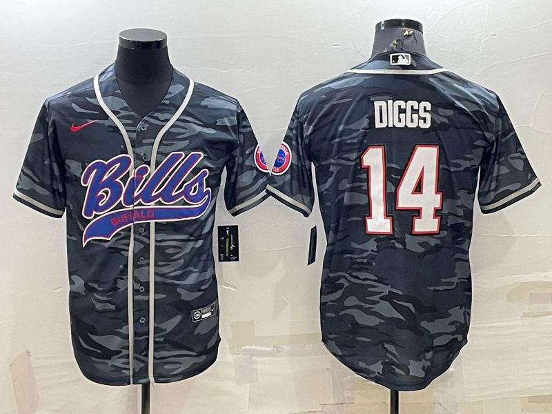 Men Buffalo Bills #14 Diggs Camo 2022 Nike Co branded NFL Jerseys